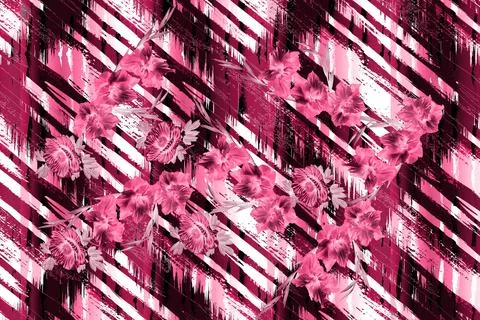 Textile printing,pattern illustration,for textile illustration Stock Illustration