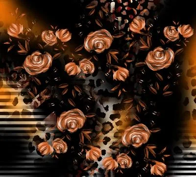 Textile printing,pattern illustration,for textile illustration Stock Illustration