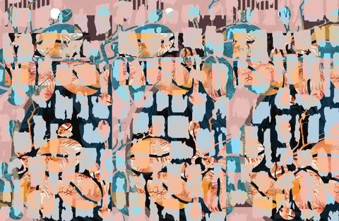 Textile printing,pattern illustration,for textile illustration Stock Illustration