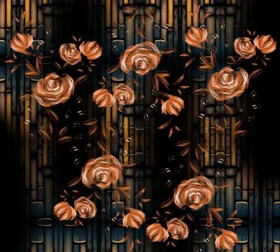 Textile printing,pattern illustration,for textile illustration Stock Illustration
