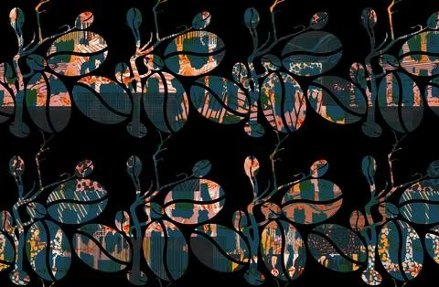 Textile printing,pattern illustration,for textile illustration Stock Illustration