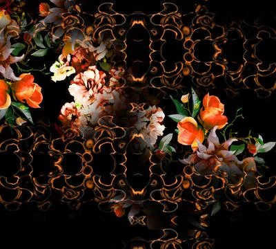 Textile printing,pattern illustration,for textile illustration Stock Illustration