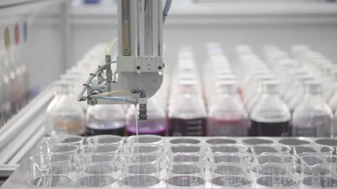 Textile process  - color picker, color mixer - 4K - close up Stock Footage 145670705
