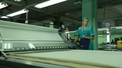 Textile production in a factory Stock Footage 62522629