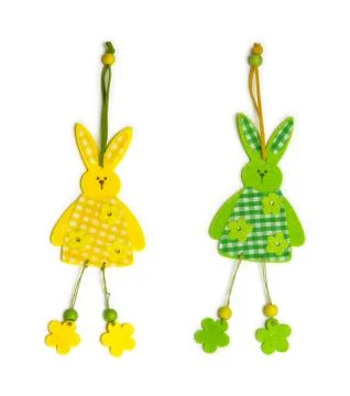 Textile rabbit. Stock Photos