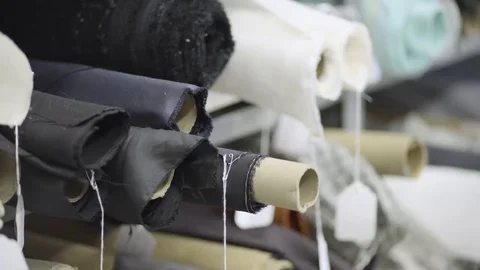 Textile on a rack Video stock 69144406