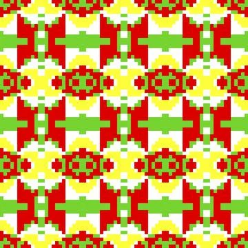 Textile rapport. multi-colored mosaic, seamless pattern Stock Illustration