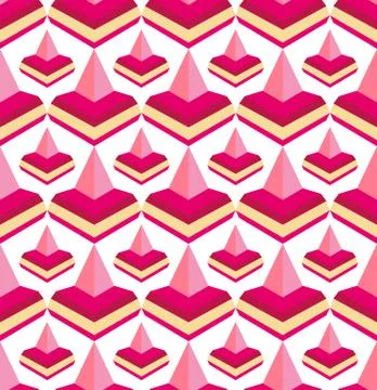 Textile red geometric seamless pattern Stock Illustration