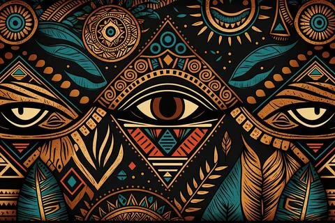 Textile repeat pattern of tribal seamless pattern, silk texture Stock Illustration