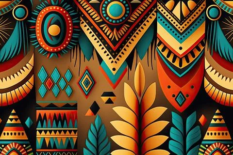Textile repeat pattern of tribal seamless pattern, silk texture Stock Illustration