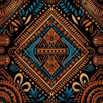 Textile repeat pattern of tribal seamless pattern, silk texture Illustrazione stock