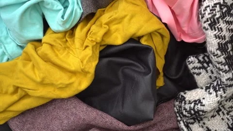 Textile reuse occurs when textile owners rent, trade, swap, borrow, inherit Stock Footage 313801757