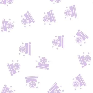Textile roll glyph seamless pattern Illustrazione stock