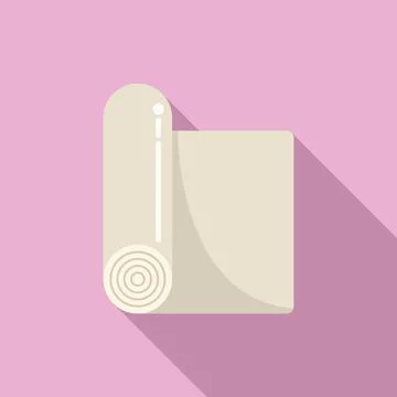 Textile roll icon flat vector. Sewing cotton Illustrazione stock