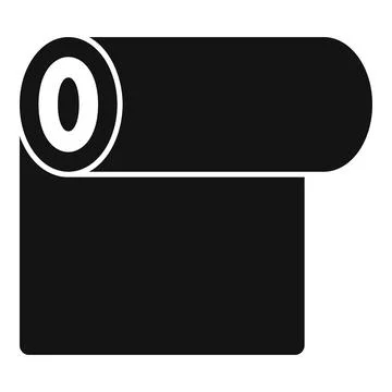 Textile roll icon representing fabric material for fashion design Stock Illustration