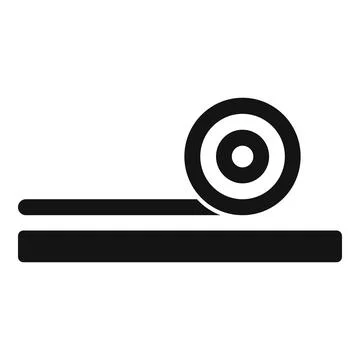 Textile roll icon representing fabric production process Stock Illustration