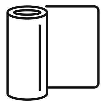Textile roll icon representing fabric production process Stock Illustration