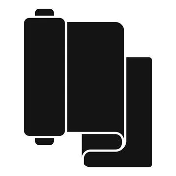 Textile roll icon representing fabric production process Stock Illustration