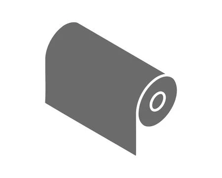 Textile roll vector icon. Paper tube illustration design for kitchen cleaning Stock Illustration