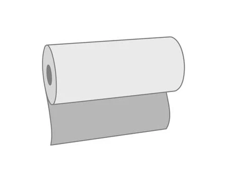 Textile roll vector icon. Paper tube illustration design for kitchen cleaning Stock Illustration