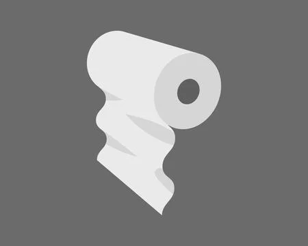 Textile roll vector icon. Paper tube illustration design for kitchen cleaning Stock Illustration