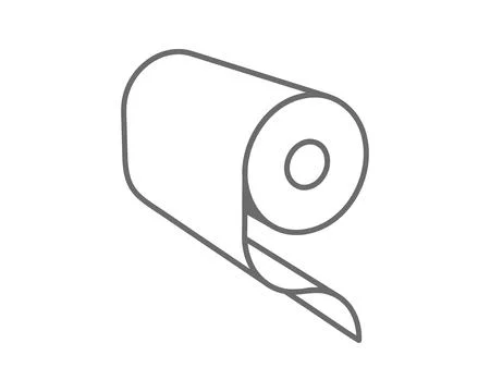 Textile roll vector icon. Paper tube illustration design for kitchen cleaning Stock Illustration