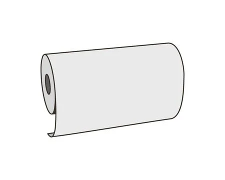 Textile roll vector icon. Paper tube illustration design for kitchen cleaning Stock Illustration