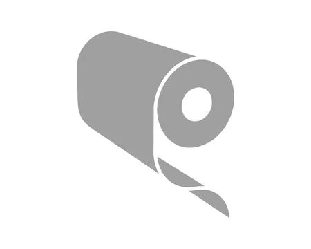 Textile roll vector icon. Paper tube illustration design for kitchen cleaning Stock Illustration