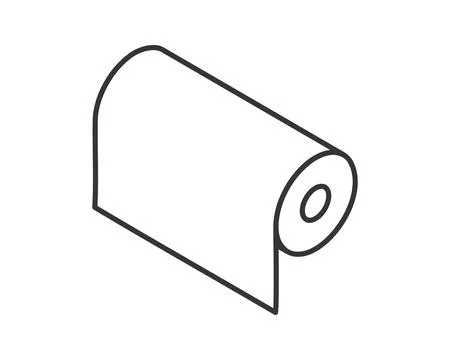 Textile roll vector icon. Paper tube illustration design for kitchen cleaning Stock Illustration