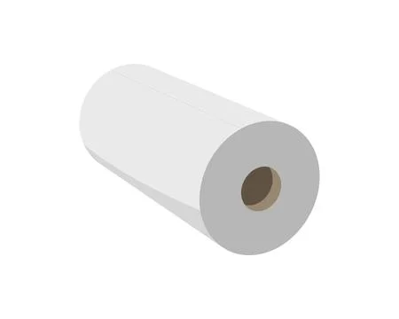 Textile roll vector icon. Paper tube illustration design for kitchen cleaning Stock Illustration