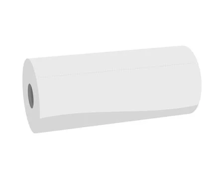 Textile roll vector icon. Paper tube illustration design for kitchen cleaning Stock Illustration