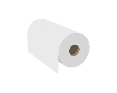 Textile roll vector icon. Paper tube illustration design for kitchen cleaning Stock Illustration