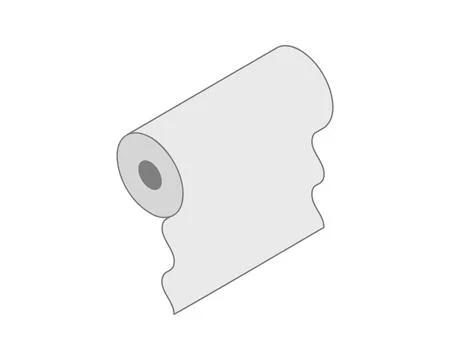 Textile roll vector icon. Paper tube illustration design for kitchen cleaning Stock Illustration