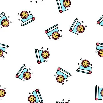 Textile roll vector seamless pattern Stock Illustration