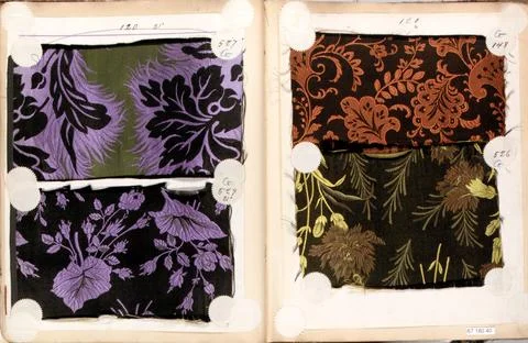 Textile Sample Book 1895 possibly French. Textile Sample Book. possibly Fre.. Stock Photos