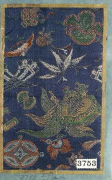 Textile Sample from Sample Book 19th century Japan. Textile Sample from Sam.. Stock Illustration