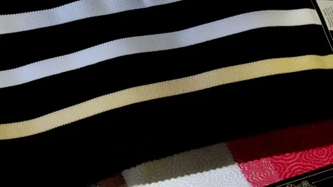 Textile Samples And Fabric Swatches Selection For Fashion Design Stock Footage 334132887