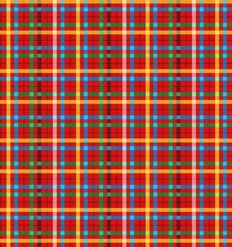 Textile seamless check Pattern fabric texture Vector tartan plaid background Stock Illustration