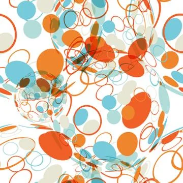 Textile seamless pattern of balls with texture circles Stock Illustration