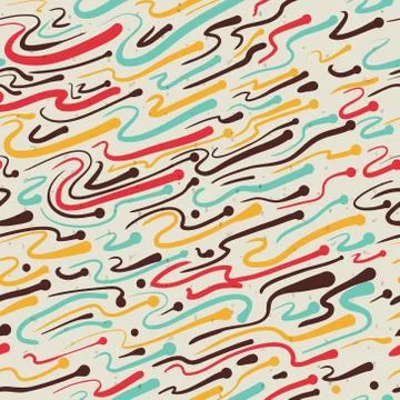 Textile seamless pattern of colorful strokes Stock Illustration