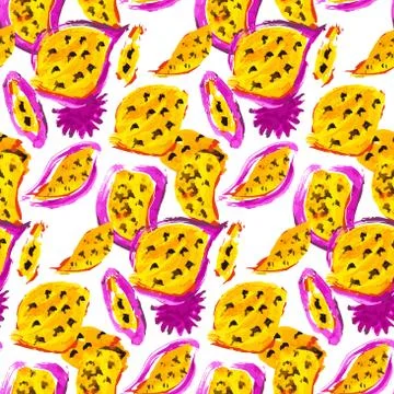 Textile seamless pattern of flowers with texture yellow watercol Stock Illustration