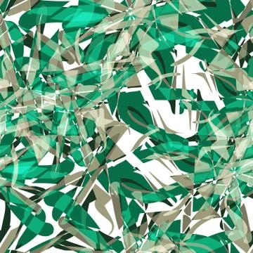 Textile seamless pattern of green abstract explosions Stock Illustration
