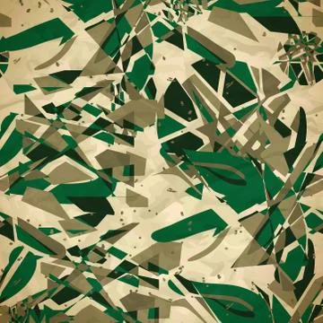 Textile seamless pattern of green abstract explosions Illustrazione stock