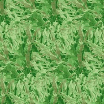 Textile seamless pattern of plants with texture green watercolor Stock Illustration
