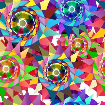 Textile seamless pattern of triangles on Mexican style Stock Illustration