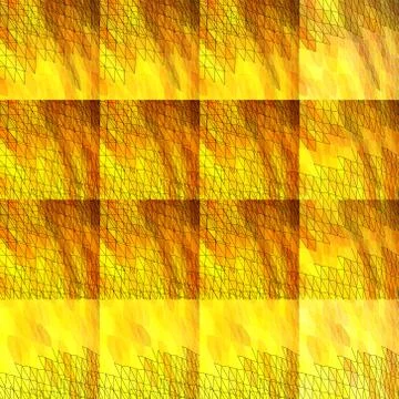 Textile seamless pattern of yellow triangles in warm colors Stock Illustration