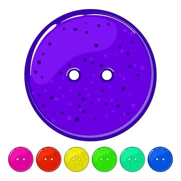 Textile sewing button cartoon vector graphic Stock Illustration