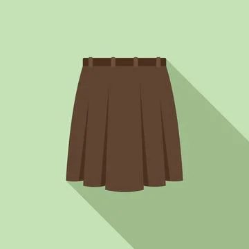 Textile skirt icon flat vector. Fashion suit Stockillustratie