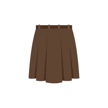 Textile skirt icon flat vector. Fashion suit Stock Illustration