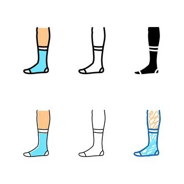 Textile sock designs color icon vector isolated Stock Illustration